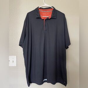 Walter Hagen Golf Polo Shirt XL Blue Micro Grid Stretch Performance